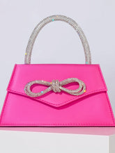 Brielle Rhinestone Bow Satin Handbag